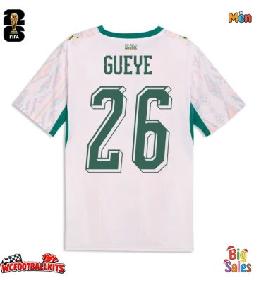 Senegal Pape Gueye #26 Replica Home Stadium Shirt World Cup 2026 Short Sleeve